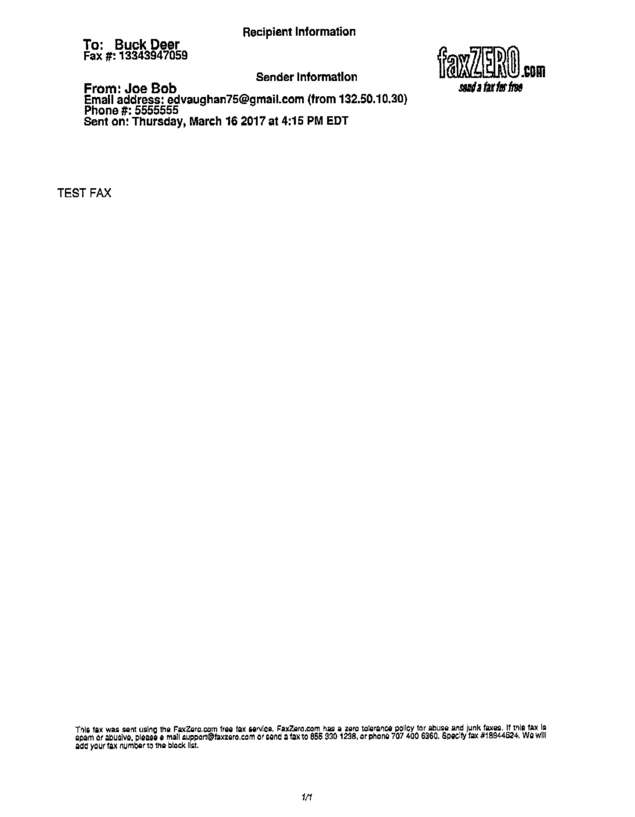 Fax page