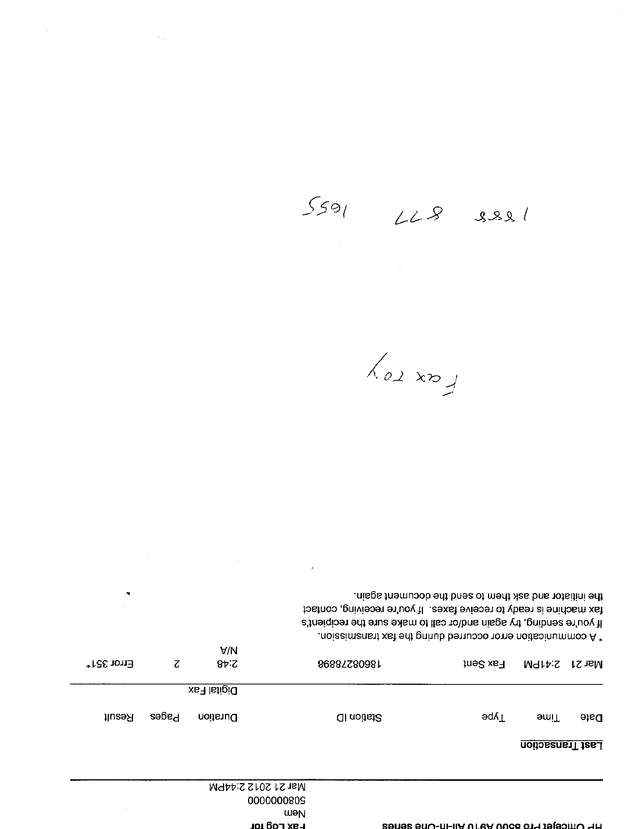 Fax page
