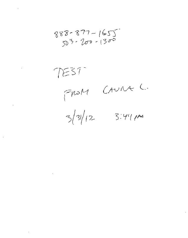 Fax page