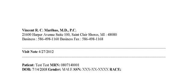 Fax page