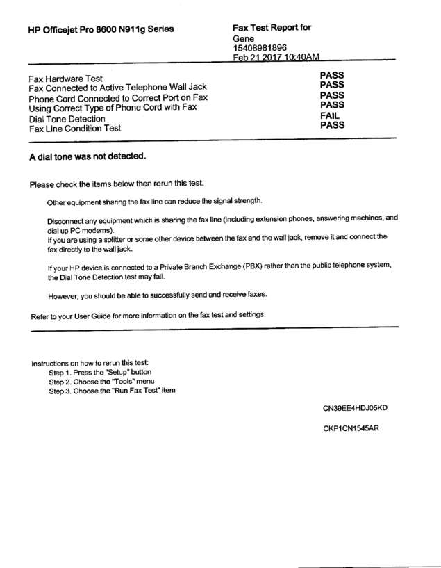 Fax page