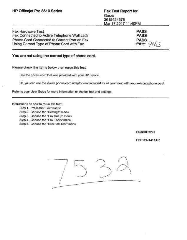 Fax page