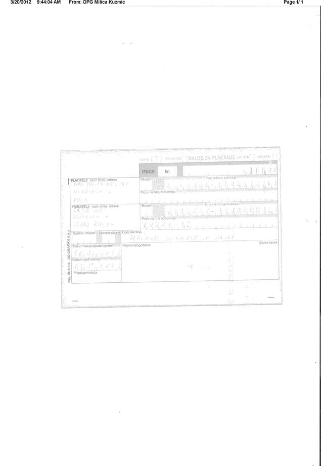 Fax page