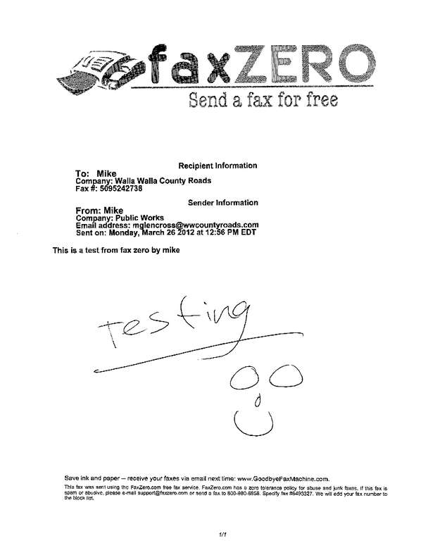 Fax page