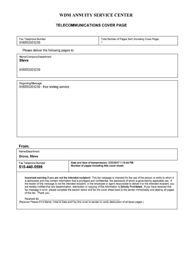 Fax page