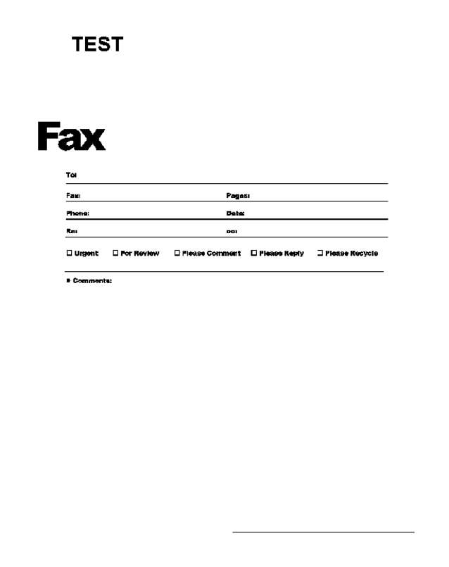 Fax page