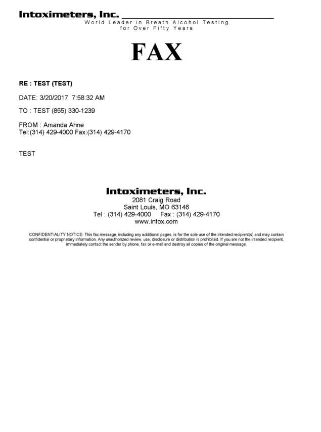 Fax page