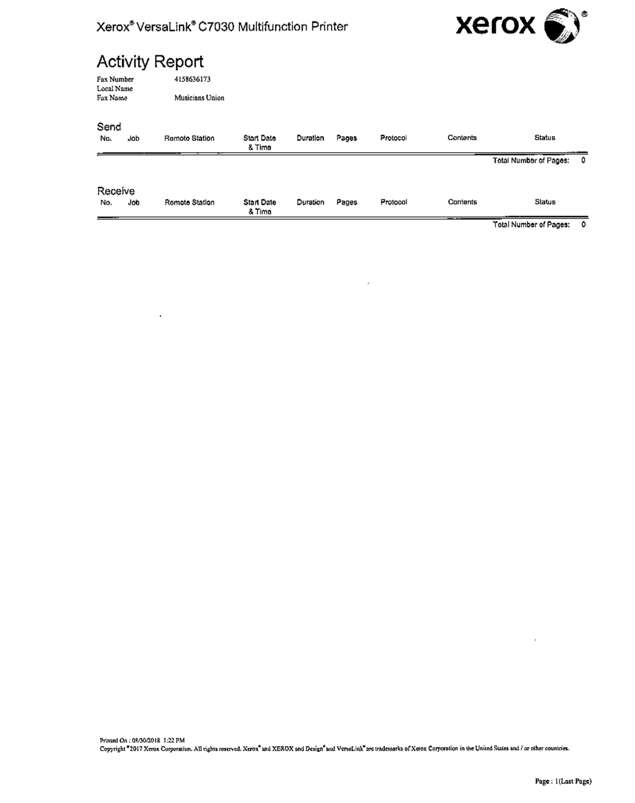 Fax page