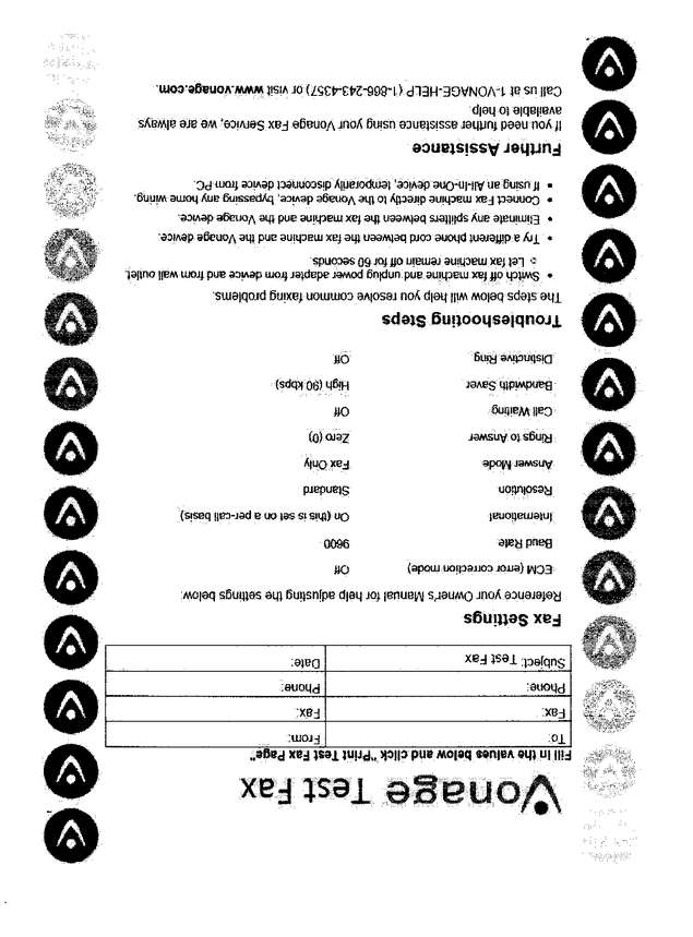 Fax page