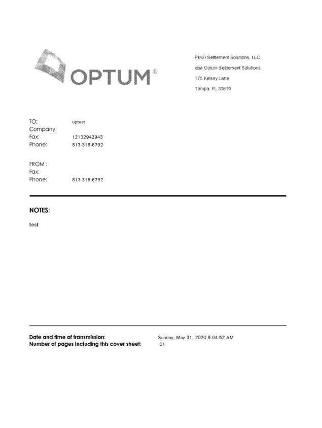 Fax page
