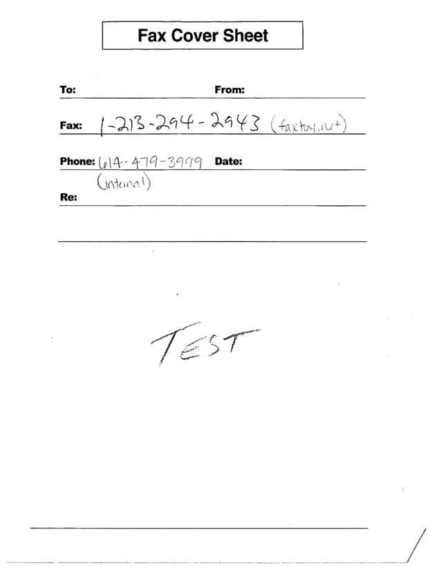 Fax page