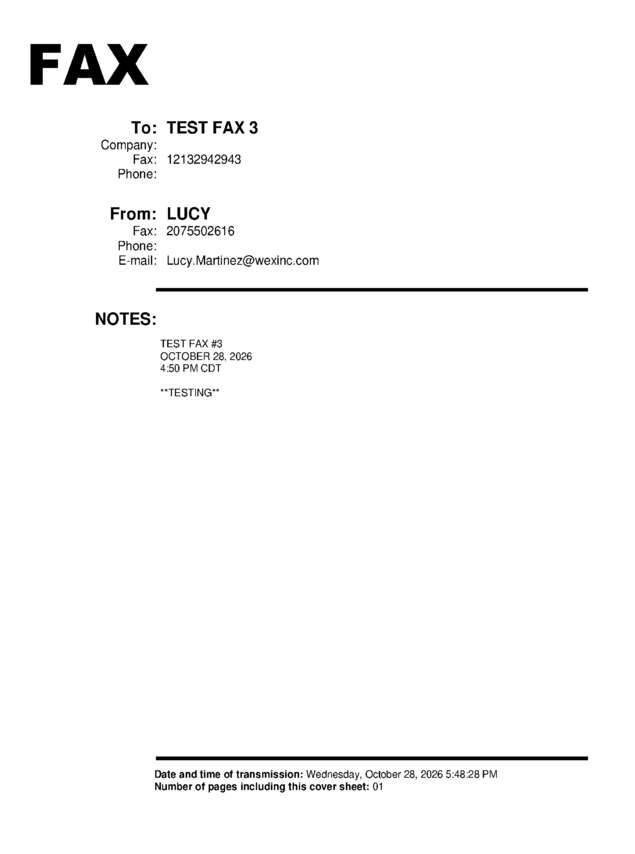 Fax page