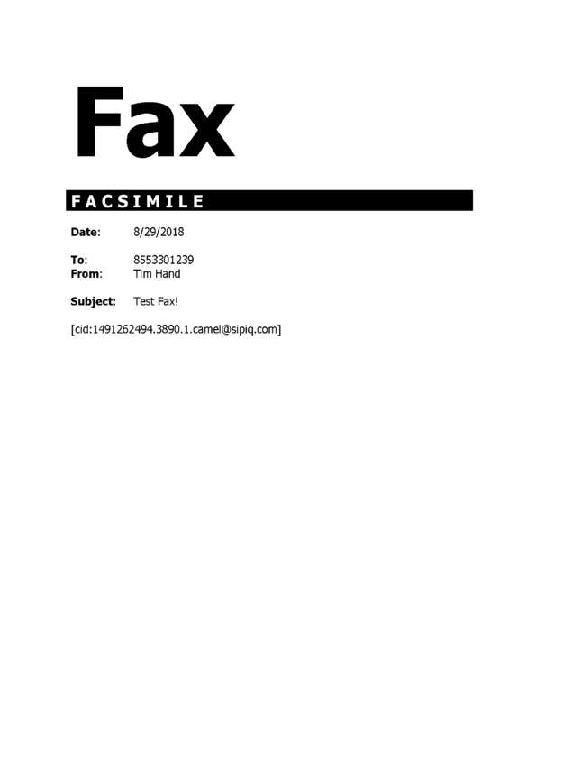 Fax page