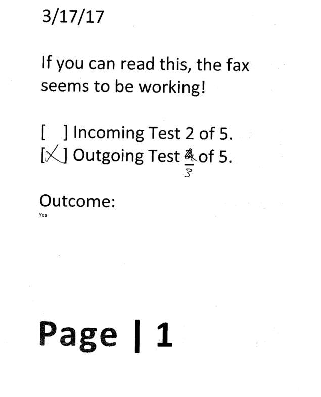 Fax page