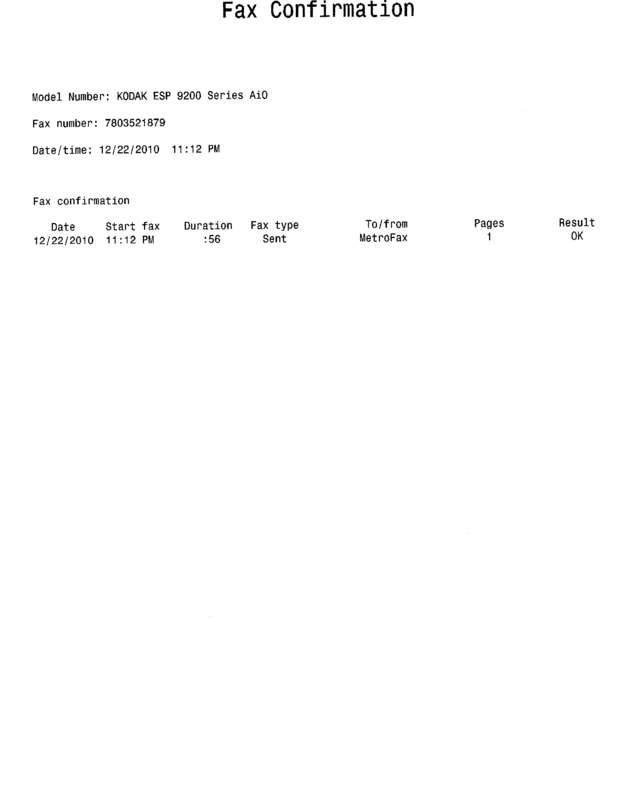 Fax page