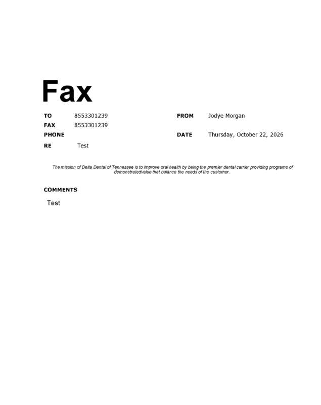 Fax page