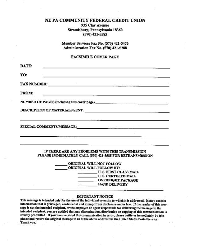 Fax page