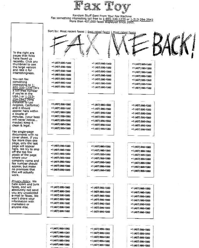 Fax page
