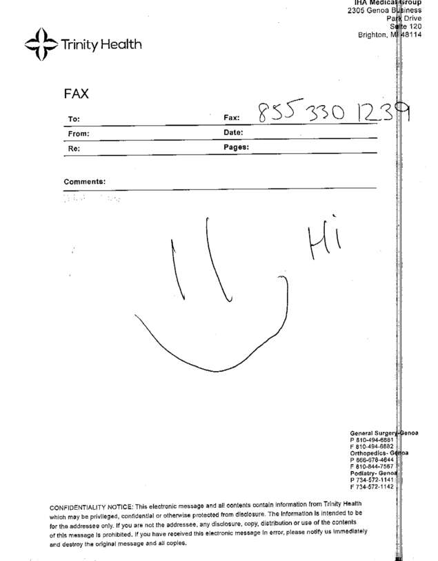 Fax page