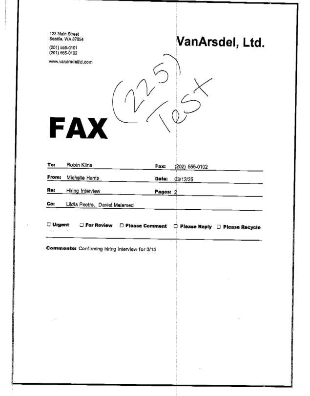 fax page