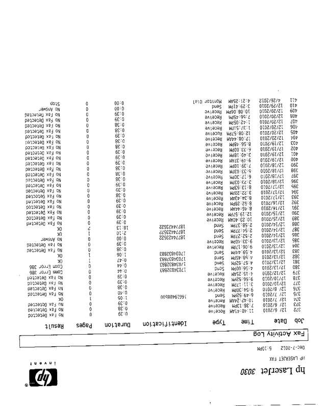 Fax page