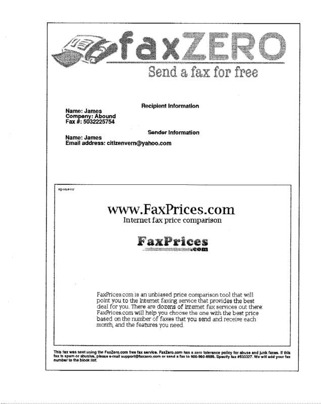 Fax page