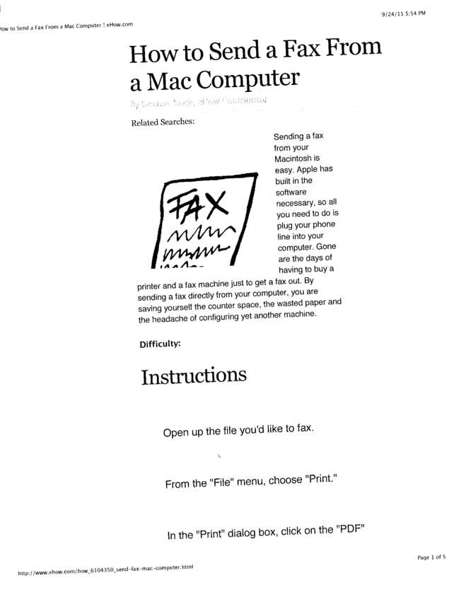 Fax page