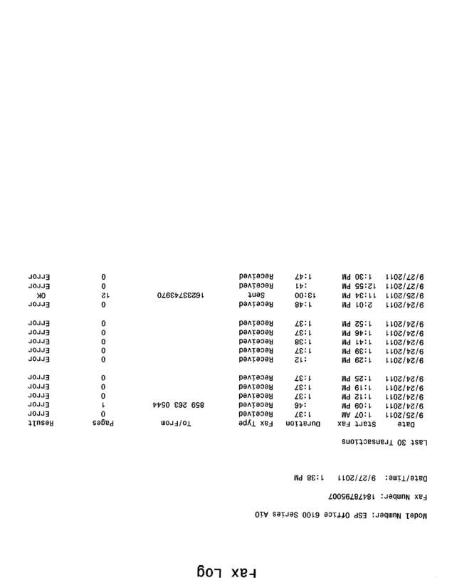 Fax page
