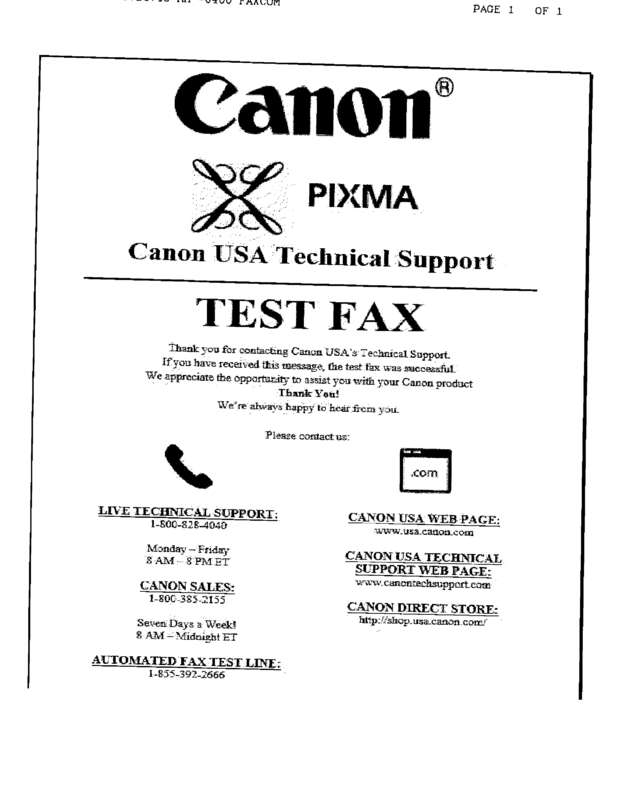 Fax page