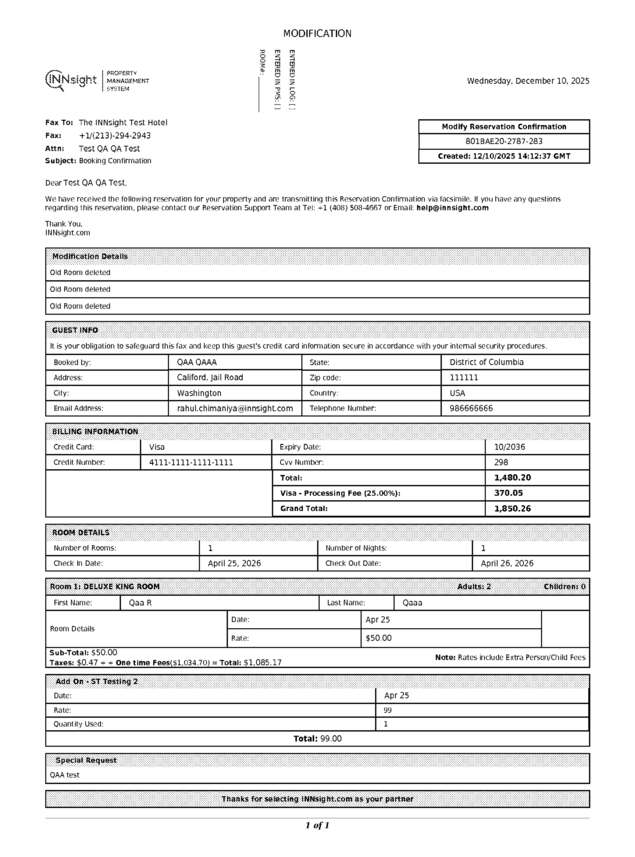 Fax page