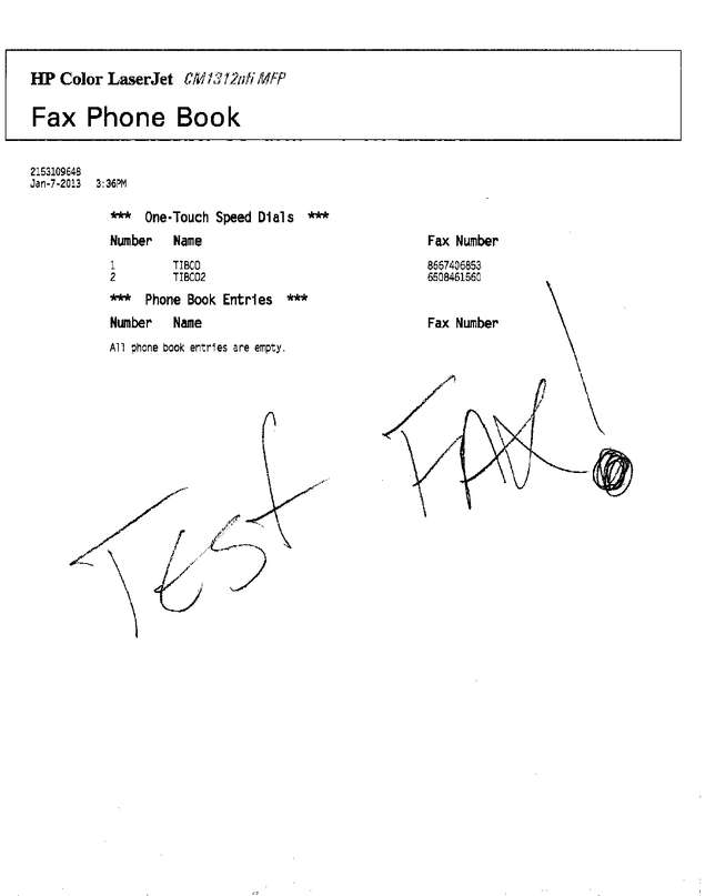 Fax page