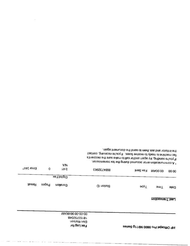 Fax page