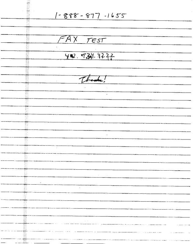 Fax page