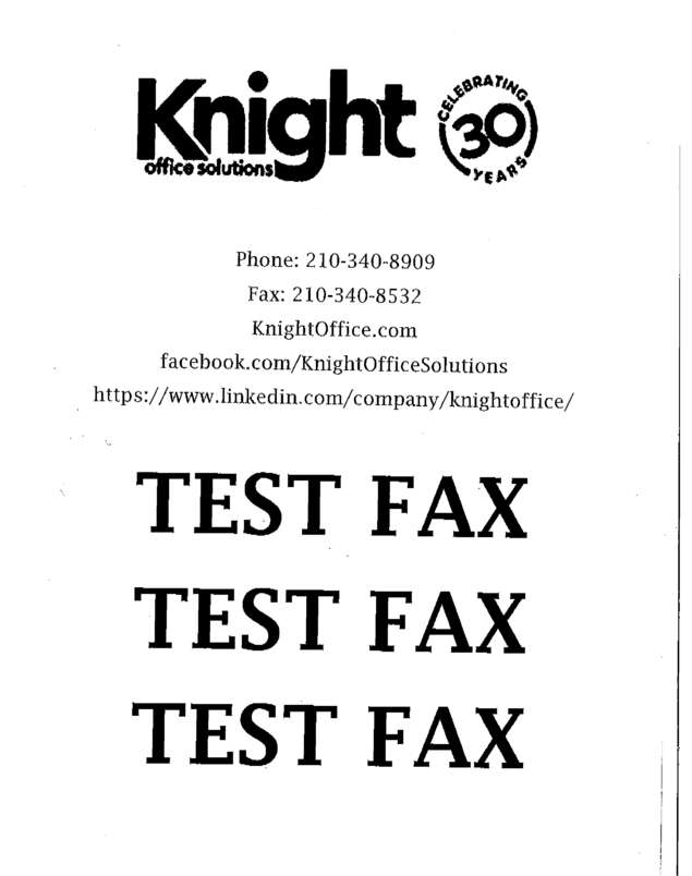 Fax page