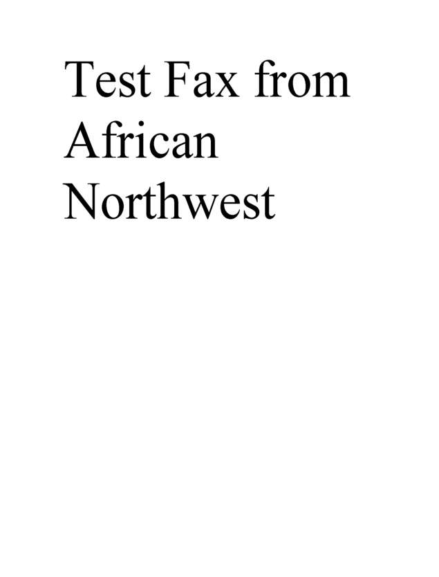 Fax page