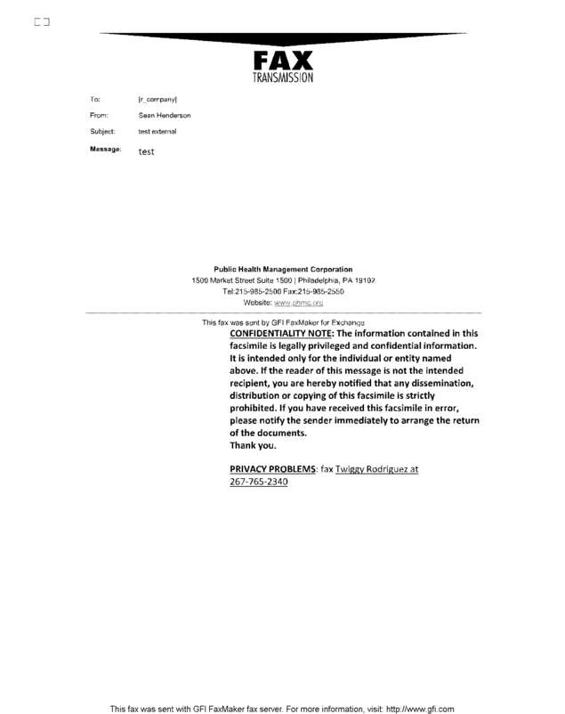 Fax page