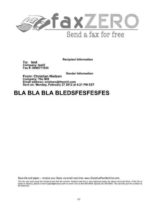 Fax page