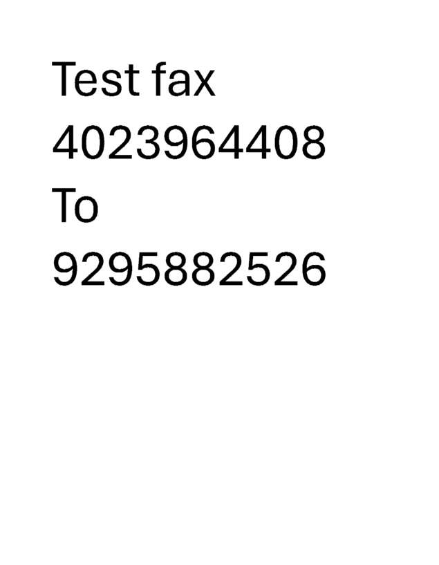 Fax page
