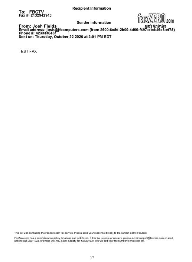 Fax page