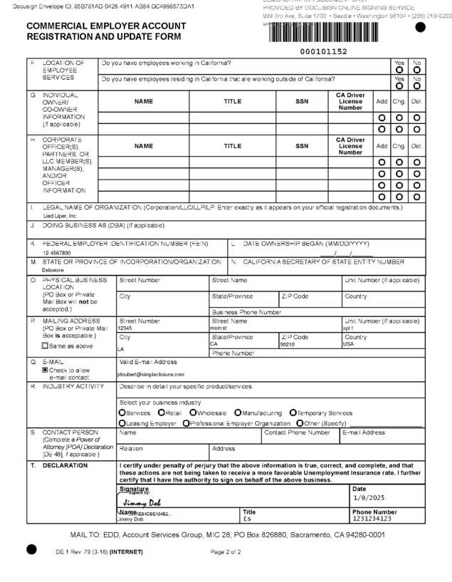 Fax page