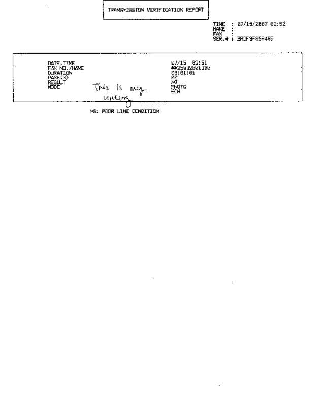 Fax page