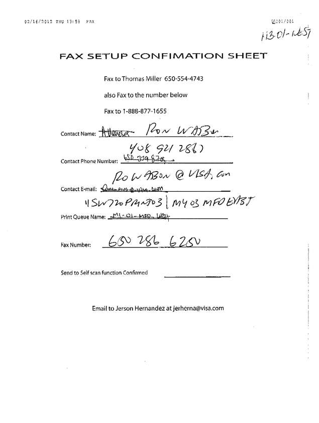 Fax page