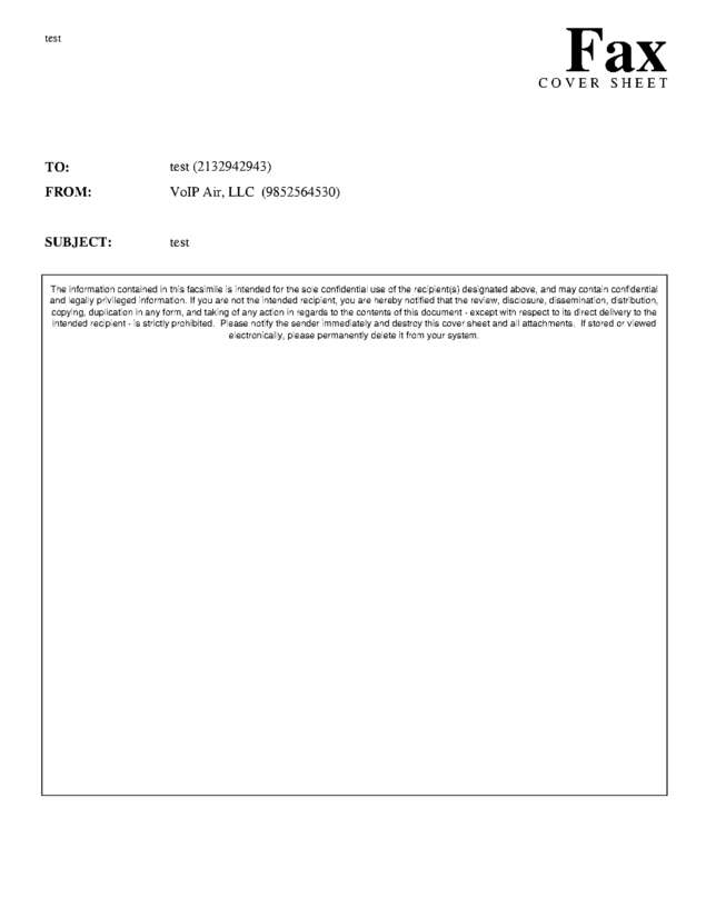 Fax page