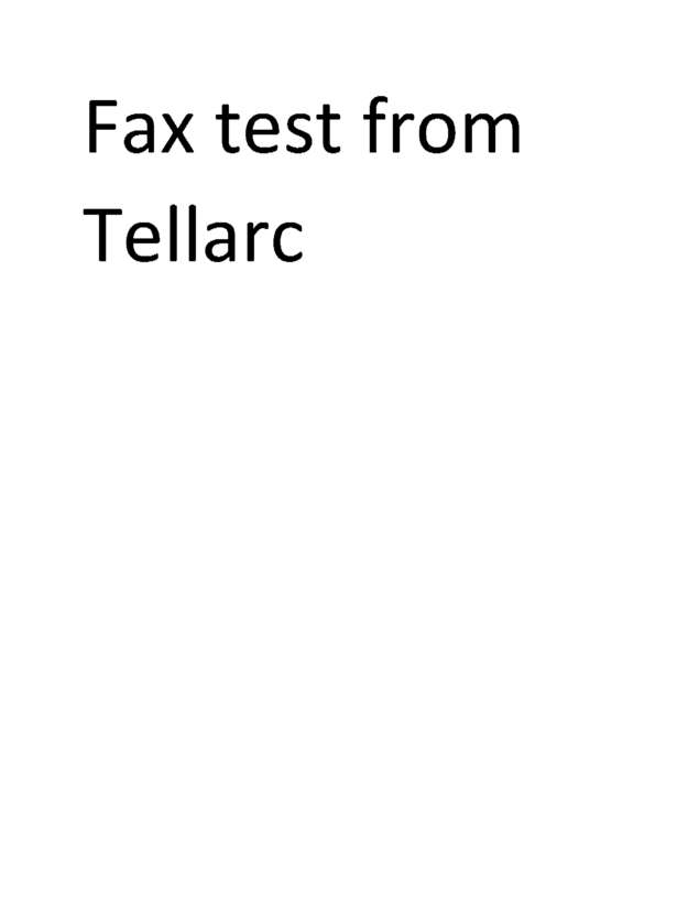 Fax page