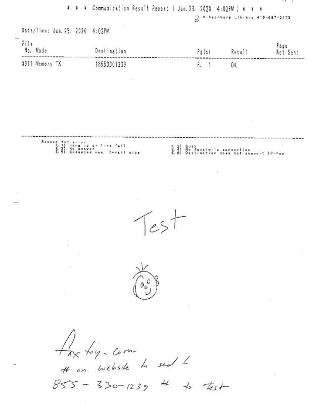 fax page