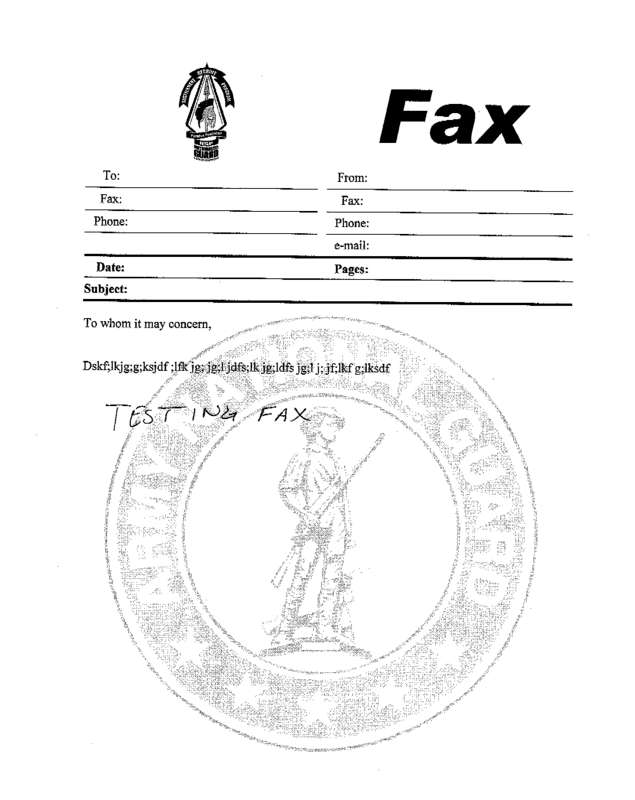 Fax page