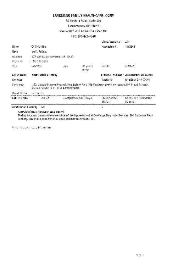 Fax page