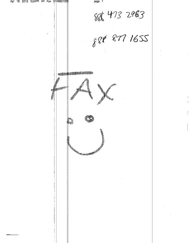 Fax page