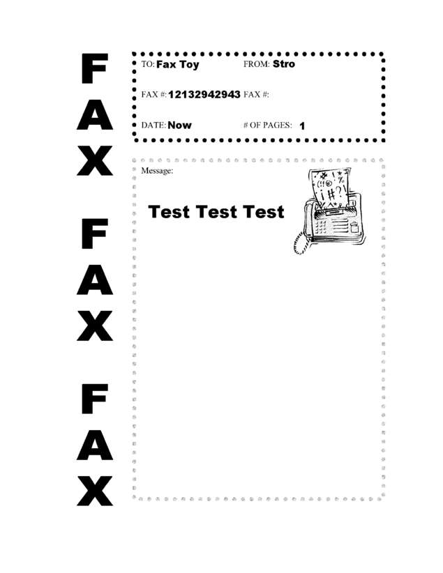 Fax page