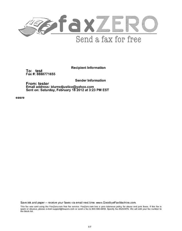 Fax page